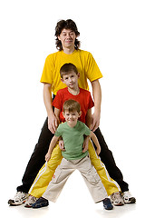 Image showing father with two sons