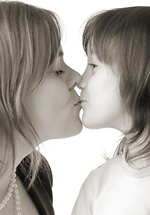 Image showing mother kiss