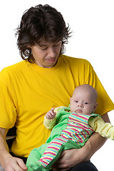 Image showing Father with baby