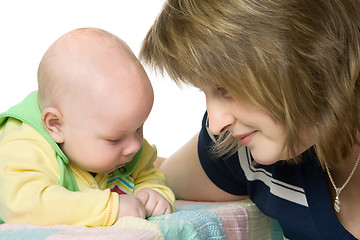 Image showing Mom with toddler