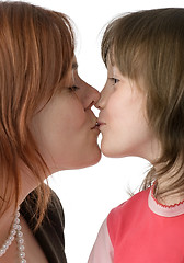 Image showing mother kiss