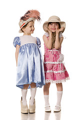 Image showing two funny little girls