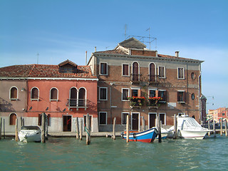 Image showing Waterfront houses Murano