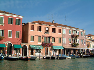 Image showing Waterfront shops Murano