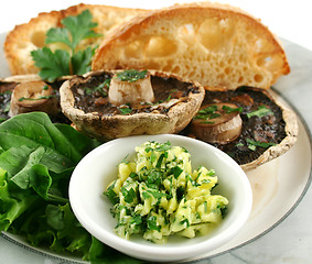 Image showing Mushrooms And Toast