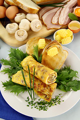 Image showing Rolled Omelette