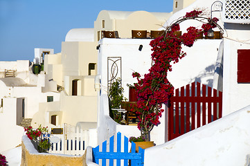 Image showing classic greek island architecture    santorini