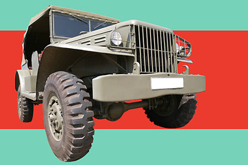 Image showing Vintage Military Car 40th