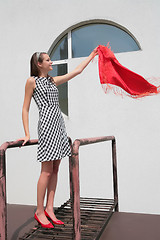 Image showing girl with red kerchief