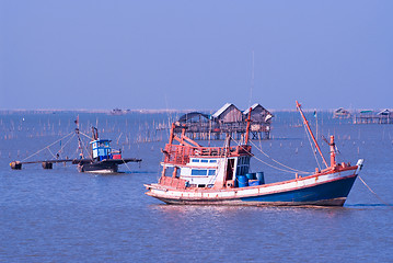 Image showing Fishing Boats in Thailand