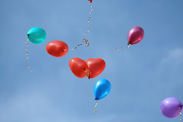 Image showing Floating balloons