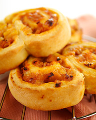 Image showing Baked Ham Scrolls