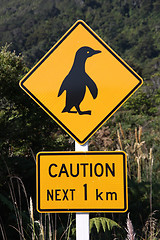 Image showing Penguin warning