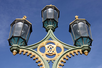 Image showing London street lamps
