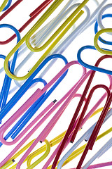 Image showing isolated closeup of paper clips