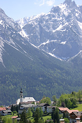 Image showing Austrian church in mountain village