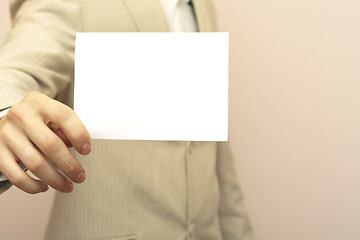 Image showing Advertise blank card