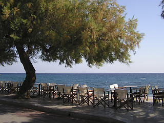 Image showing Restaurant at Sea Coast