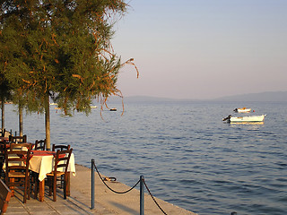 Image showing Restaurant at Seaside