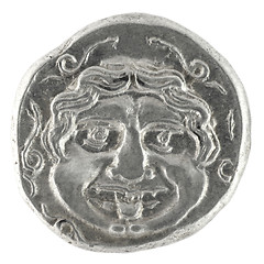 Image showing Medusa on Ancient Greek Half Drachm 300 BC