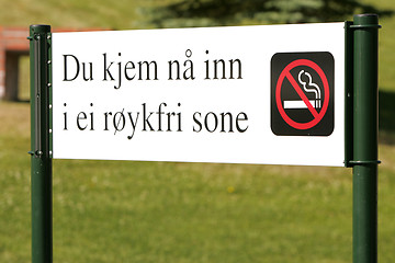 Image showing No smoking area