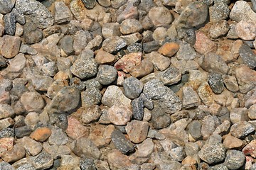 Image showing Seamless Background Gravel Stones