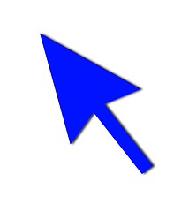 Image showing Cursor Arrow Mouse Blue
