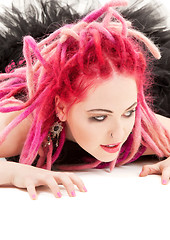 Image showing pink hair girl