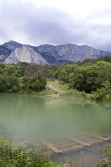 Image showing Lake Mountains Landscape