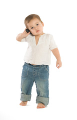 Image showing Boy with a cellphone