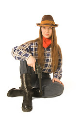 Image showing Sitting cowgirl 2