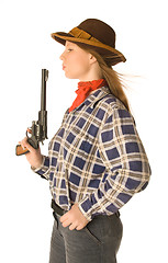 Image showing Cowgorl with a gun 2