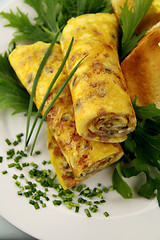 Image showing Rolled Omelette