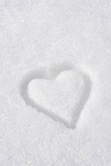 Image showing Heart on the snow