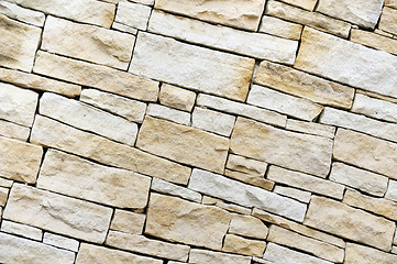 Image showing Wall made from sandstone bricks