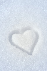 Image showing Heart on the snow