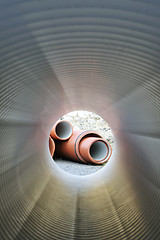 Image showing Inside of plumbing tube