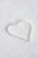 Image showing Heart on the snow