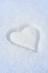 Image showing Heart on the snow