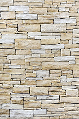 Image showing Wall made from sandstone bricks