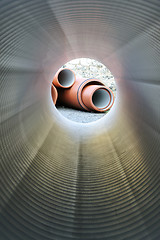 Image showing Inside of plumbing tube