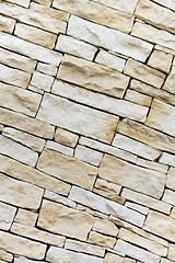 Image showing Wall made from sandstone bricks