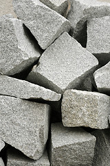 Image showing Gray cobblestones - granite