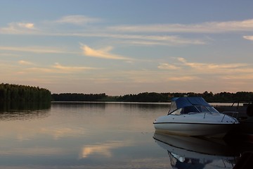 Image showing Sky. Wood. River. Decline.