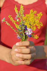 Image showing Summer flowers bouquet