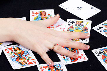Image showing Palm on playing cards