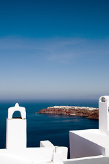 Image showing incredible imerovigli santorini sea view of caldera town of oia