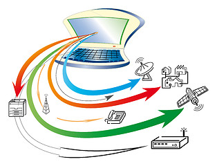 Image showing networks and communications