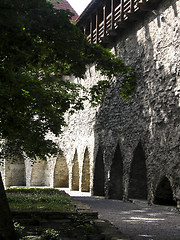 Image showing Defense wall in the old town of Tallinn