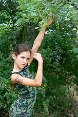 Image showing Girl portrait on nature